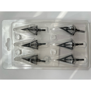 6 Stück Skorpion / Maximal Jagdspitzen mit 3 Klingen 100grain