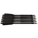 6 Stück 6,3 Steambow leichte Carbon Bodkin Bolzen